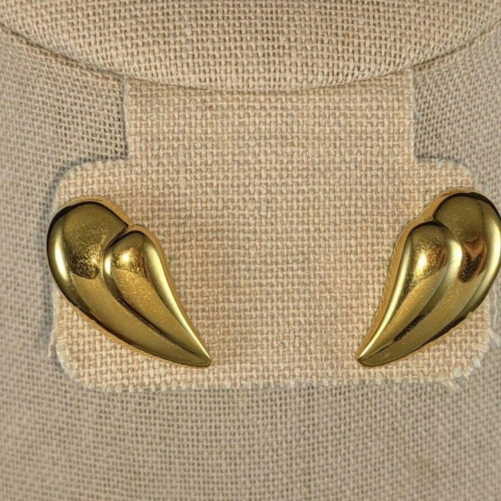 Vintage Gold Tone Napier Post Back Earrings USA